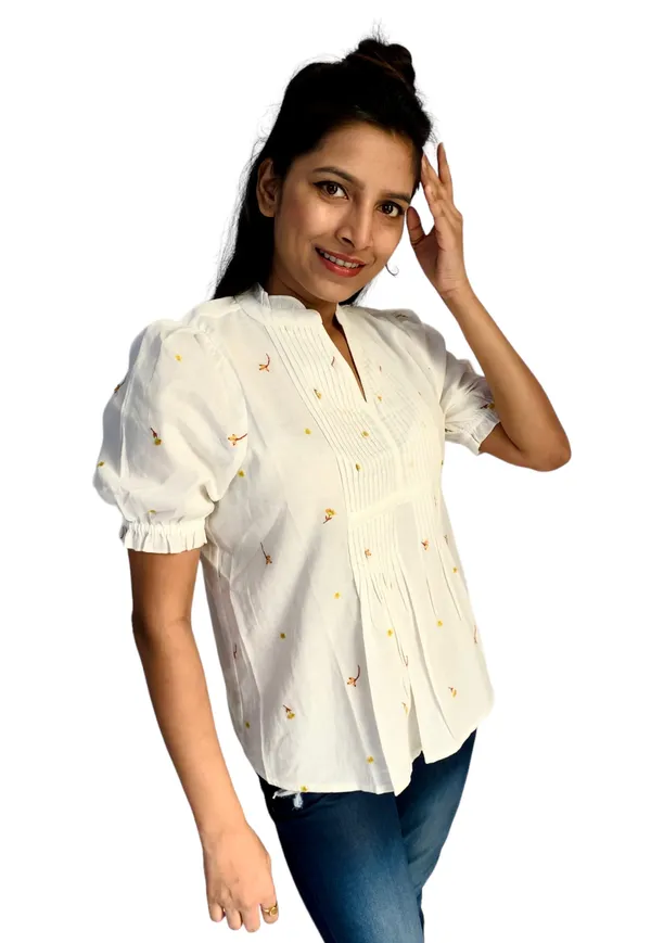 Puff_Sleeves_White_Embroidered_Top_For_Women