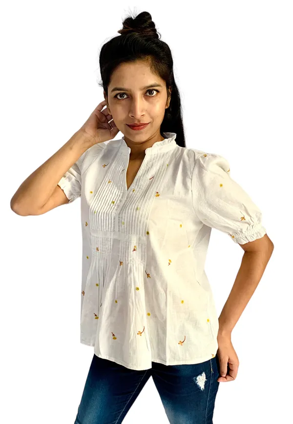 Puff_Sleeves_White_Embroidered_Top_For_Women
