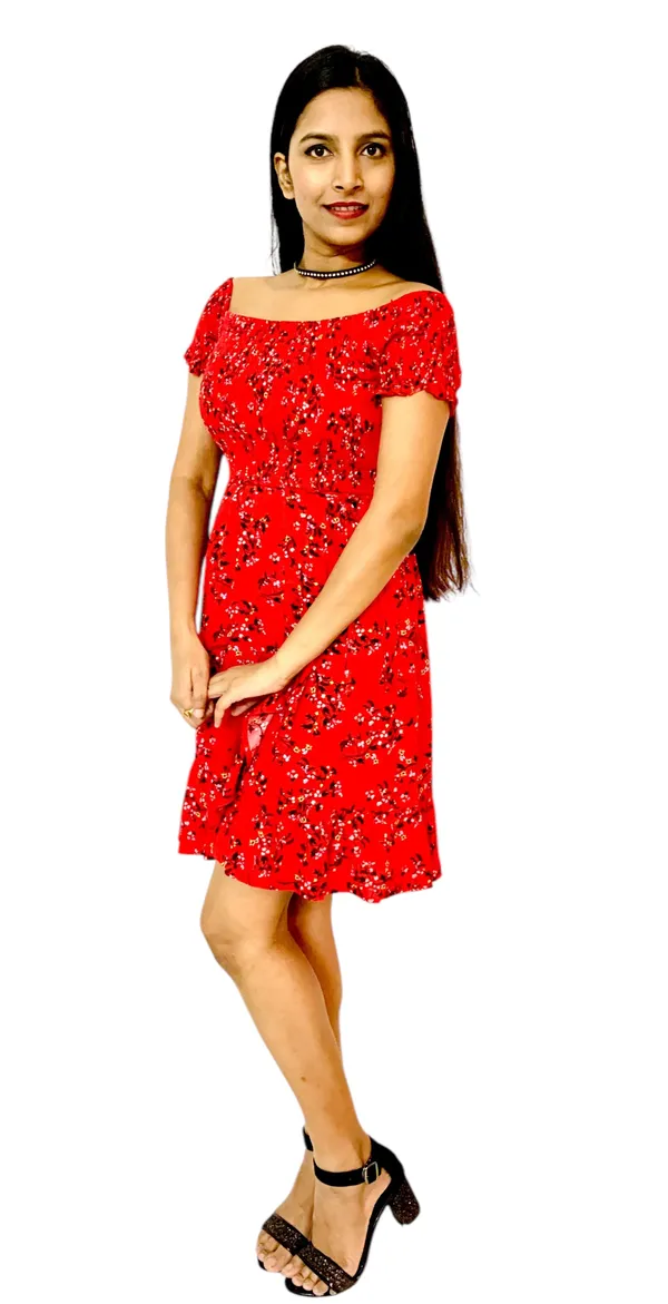 Red_Printed_Fit_And_Flare_Off_Shoulder_Dress_For_Women