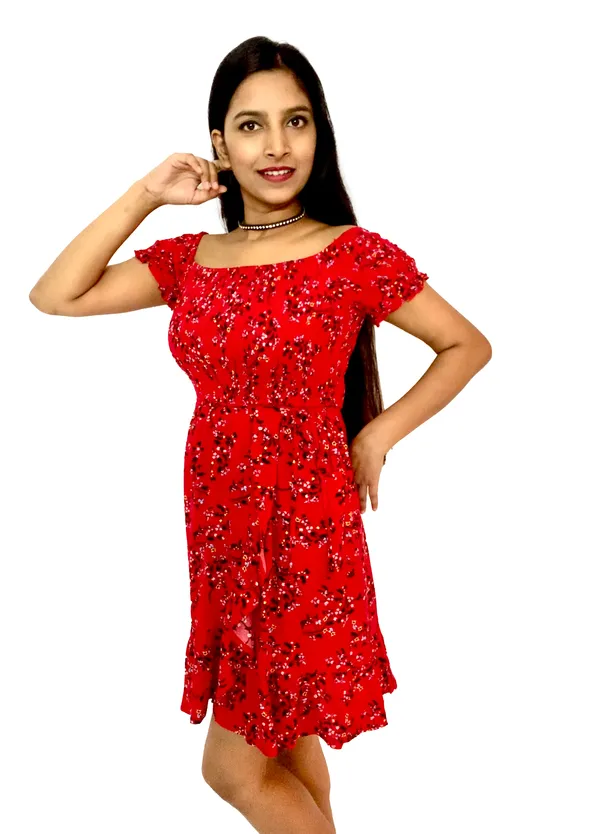 Red_Printed_Fit_And_Flare_Off_Shoulder_Dress_For_Women