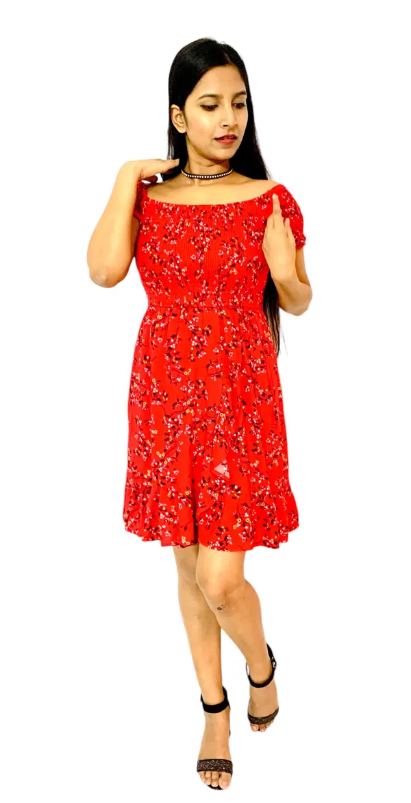 Red_Printed_Fit_And_Flare_Off_Shoulder_Dress_For_Women