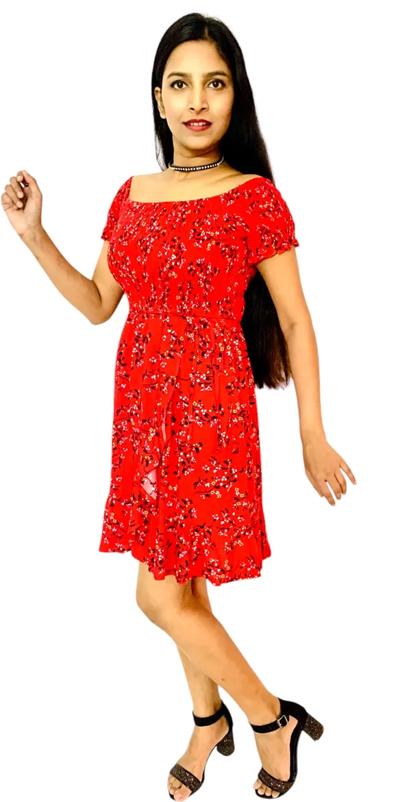Red_Printed_Fit_And_Flare_Off_Shoulder_Dress_For_Women