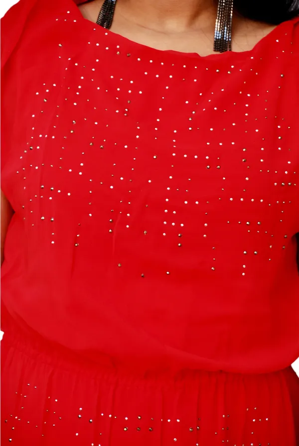Red_Rhinestone_Embellished_Dress_For_Women