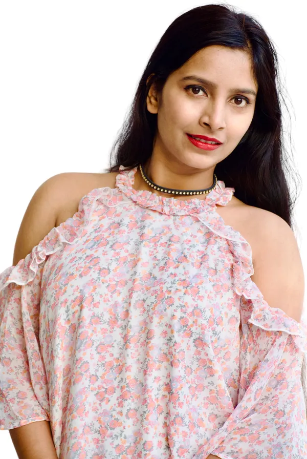 White_And_Pink_Floral_Printed_Cold_Shoulder_Top_For_Women