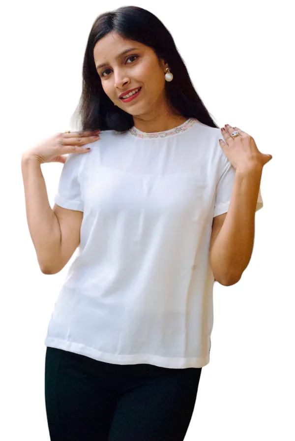 White_Neck_Embellished_Top_For_Women
