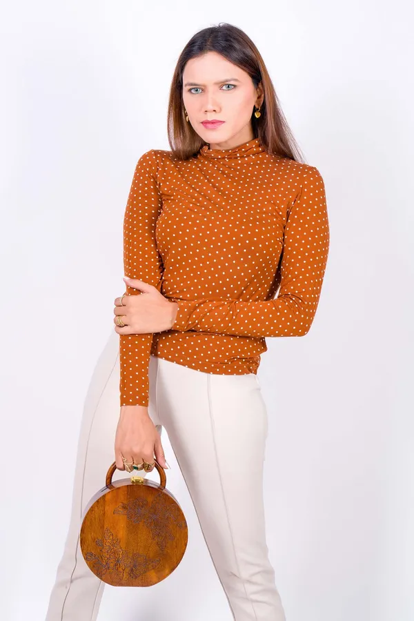Orange_Round_Engraved_Bag_In_Solid_Sheesham_Wood_For_Women