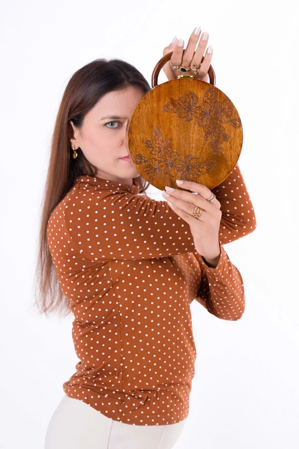 Orange_Round_Engraved_Bag_In_Solid_Sheesham_Wood_For_Women