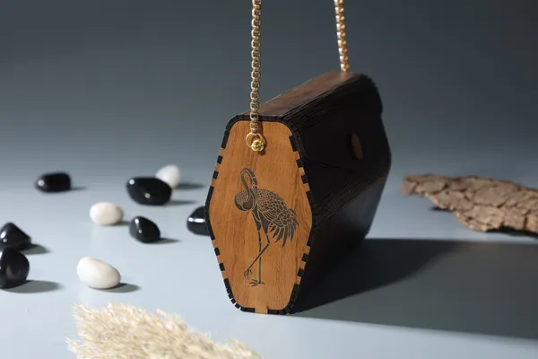 Brown_Aaina_Lasercut_Flamingo_Handbag_In_Mdf_For_Women