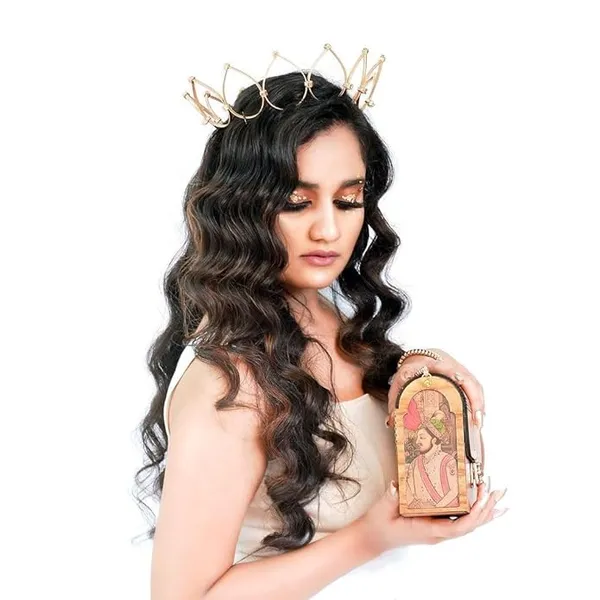 Brown_Lasercut_Royal_Raja_Rani_Mdf_Handbag_For_Women