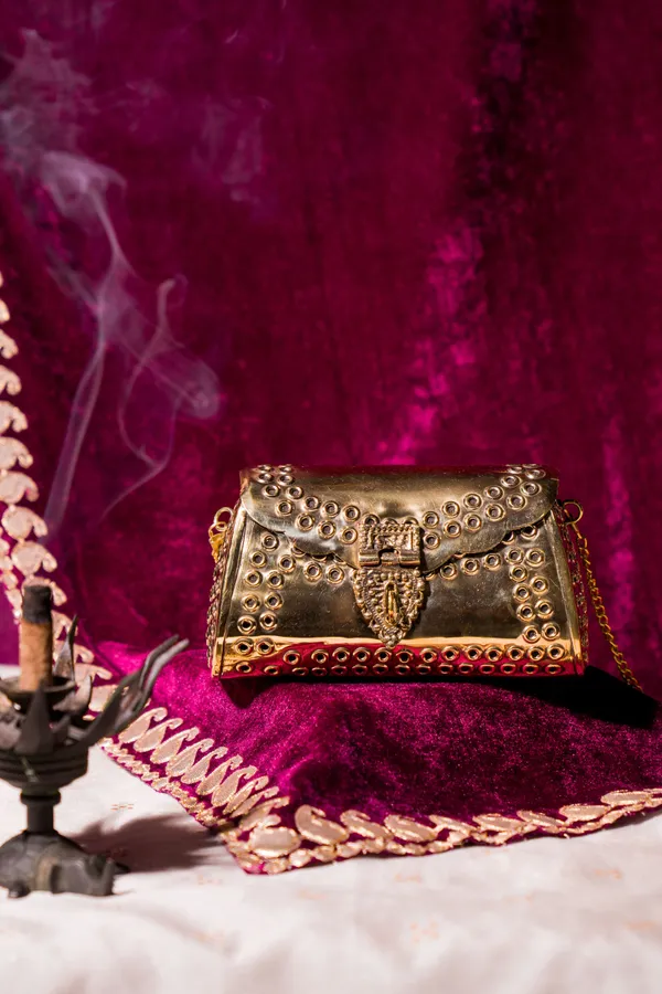 Gold_Punched_Rivet_Gold_Brass_Bag_For_Women