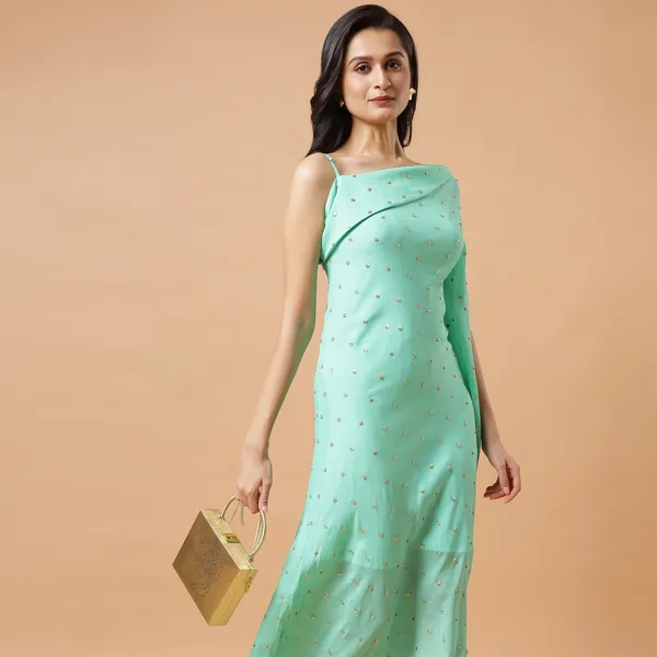 Gold_Chic_Square_Brass_Bag_With_Floral_Lady_For_Women