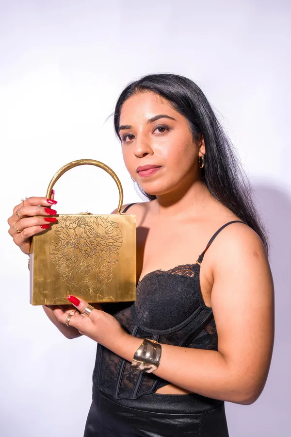 Gold_Chic_Square_Diva_Brass_Bag_For_Women