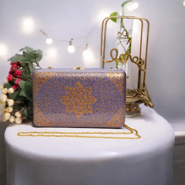 Violet_Kashmiri_Papier_Mache_Handmade_Bags_In_Blue_N_Gold_For_Women