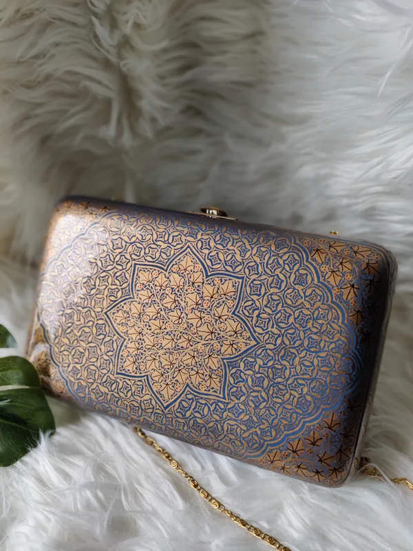 Violet_Kashmiri_Papier_Mache_Handmade_Bags_In_Blue_N_Gold_For_Women