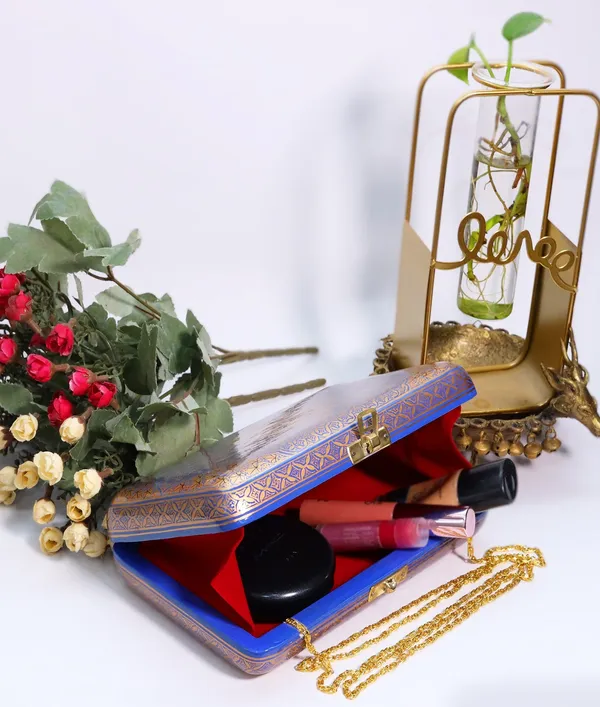 Violet_Kashmiri_Papier_Mache_Handmade_Bags_In_Blue_N_Gold_For_Women
