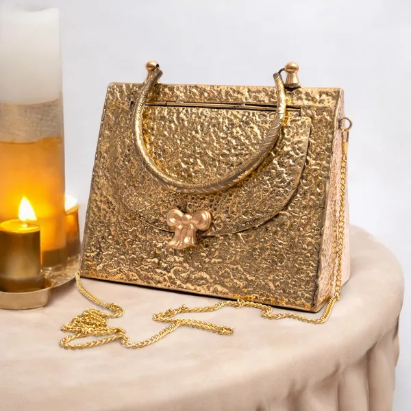 Gold_Triangle_Hammered_Brass_Bow_Bag_In_Gold_Shade_For_Women