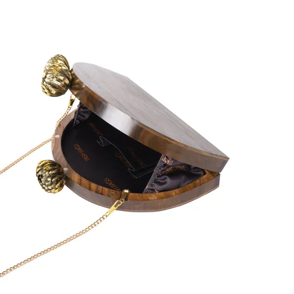 Brown_Semi_Circle_Bag_With_Ornate_Brass_Floral_For_Women