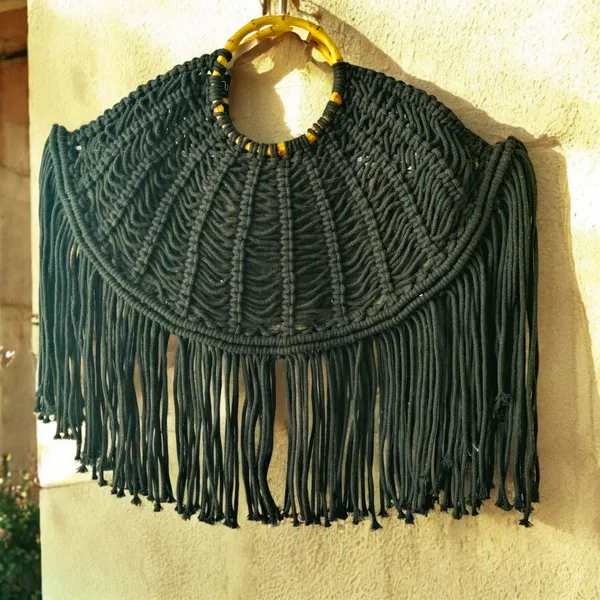 Black_Fringed_Macrame_Boho_Bag_Midnight_Black_For_Women
