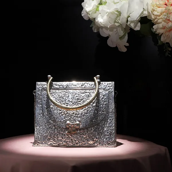 Silver_Traingle_Hammered_Brass_Handbag_In_Antique_Silver_Finish_For_Women