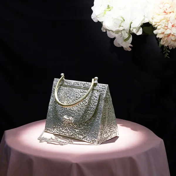 Silver_Traingle_Hammered_Brass_Handbag_In_Antique_Silver_Finish_For_Women