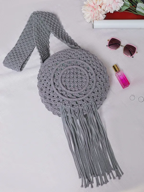 Silver_Round_Macrame_Fringe_Boho_Bag_Stormy_Grey_For_Women