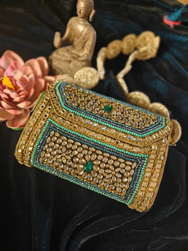 Green_Sheesh_Mahal_Noor_Bag_In_Kundan_And_Glass_For_Women