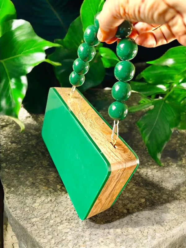 Green__Wooden_Quirky_Handbags_For_Women