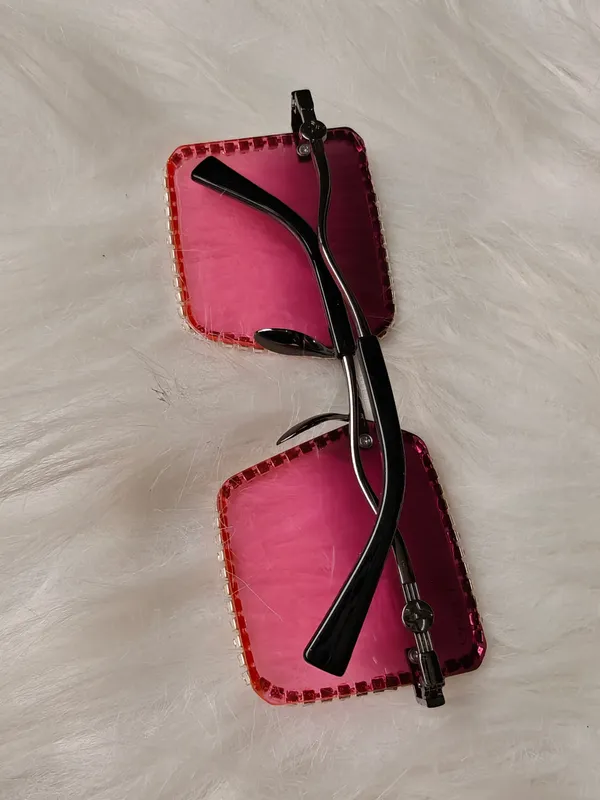 Pink_Wedding_Festive_Embellished_Sunglasses_Square_For_Women