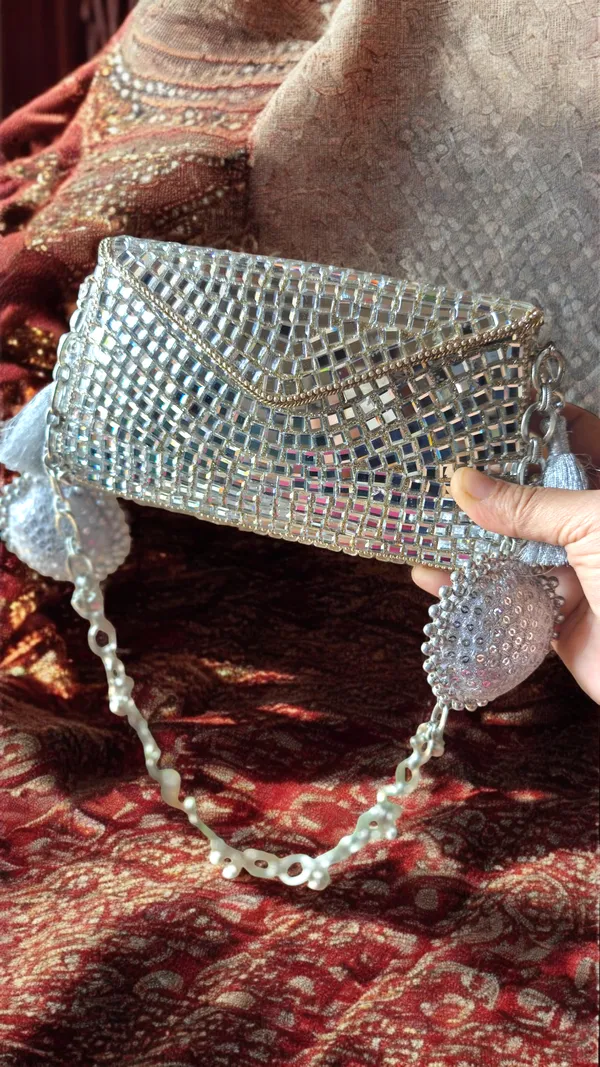 Silver_Sheesh_Mahal_Glass_Mosaic_Rectangular_Handbag_In_Silver_Tone_For_Women