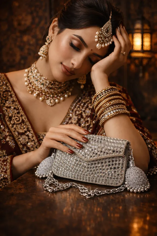 Silver_Sheesh_Mahal_Glass_Mosaic_Rectangular_Handbag_In_Silver_Tone_For_Women