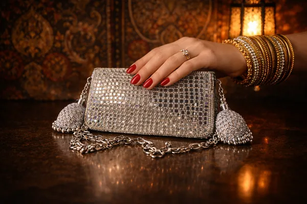 Silver_Sheesh_Mahal_Glass_Mosaic_Rectangular_Handbag_In_Silver_Tone_For_Women