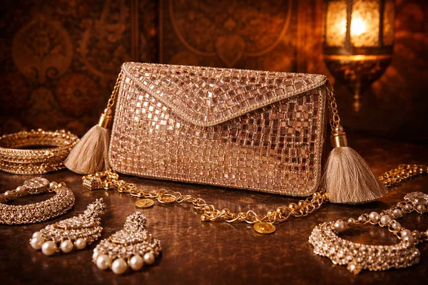 Gold_Sheesh_Mahal_Glass_Mosaic_Rectangular_Clutch_In_Rose_Gold_For_Women