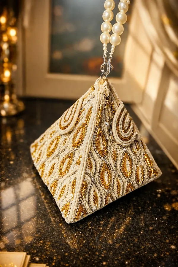 Rosegold_Triangular_Prism_Beaded_Clutch_Rose_Gold_Ivory_For_Women
