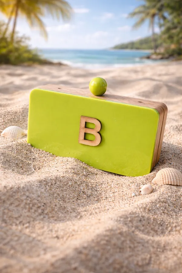 Neongreen__Customized_Name_Initial_Clutch_In_Wood_And_Enamel_For_Women