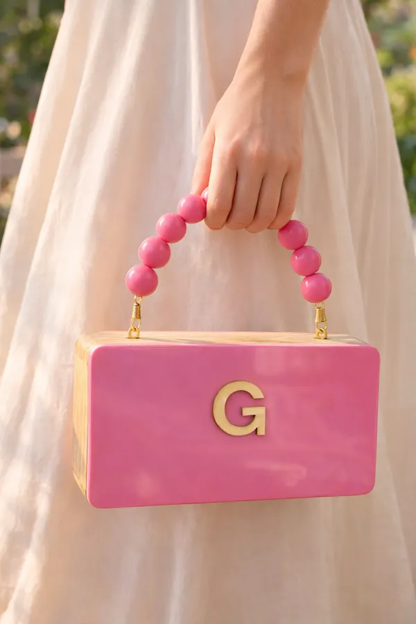Rosepink__Personalized_Wooden_Clutch_In_Beaded_Handle_For_Women