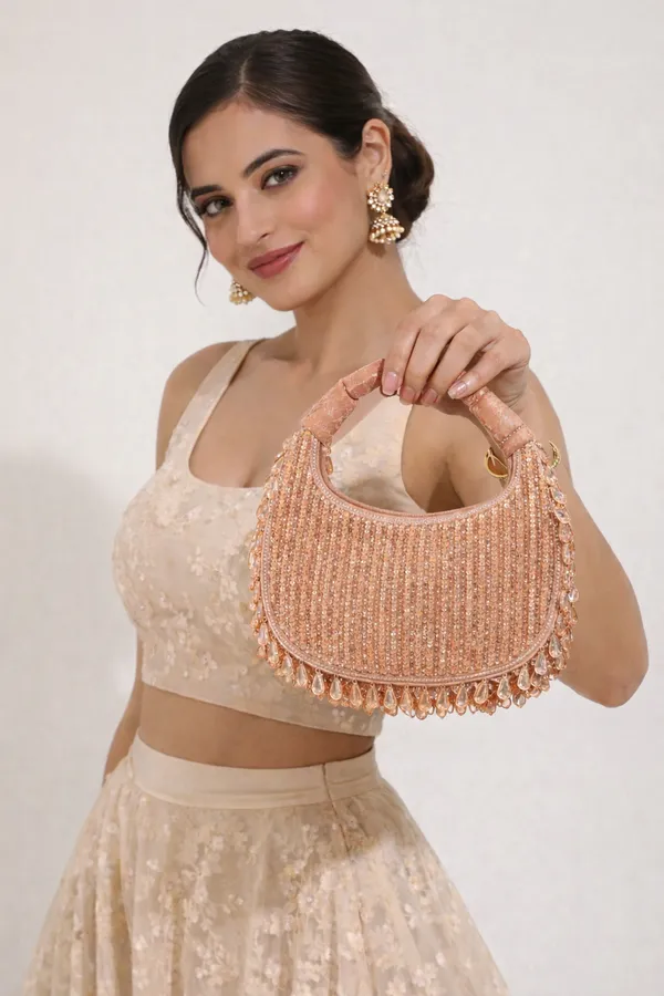 Peach_Lumiere_Crystal_Velvet_Party_Bag_Collection_For_Women