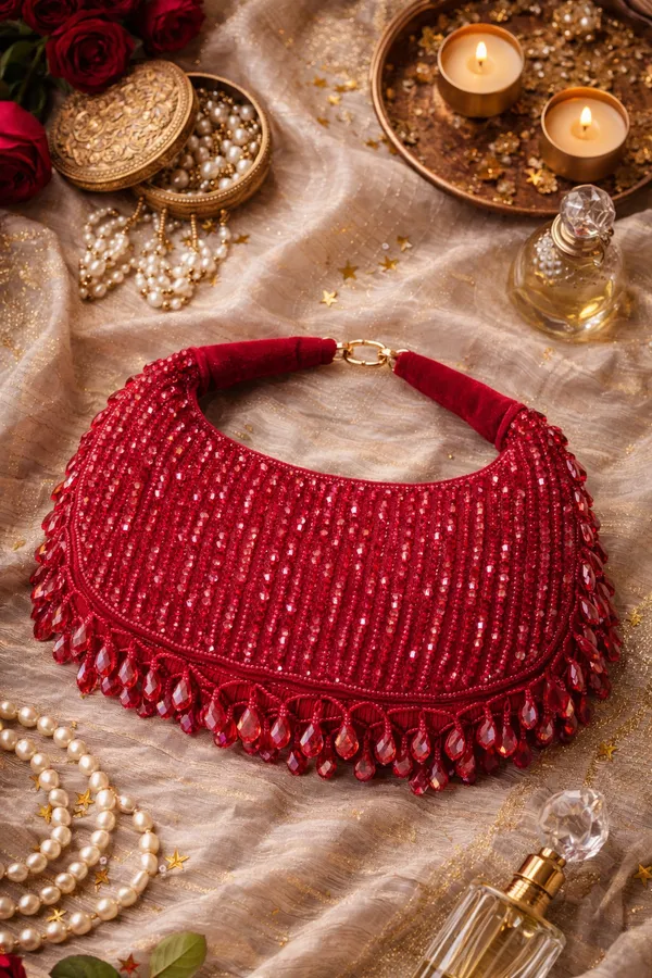 Peach_Lumiere_Crystal_Velvet_Party_Bag_Collection_For_Women