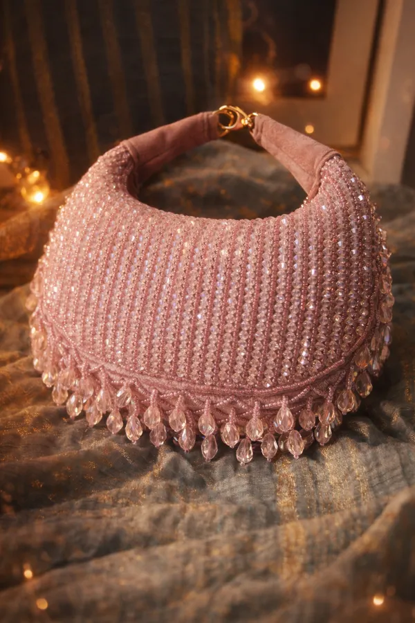Peach_Lumiere_Crystal_Velvet_Party_Bag_Collection_For_Women