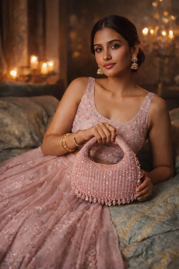 Peach_Lumiere_Crystal_Velvet_Party_Bag_Collection_For_Women
