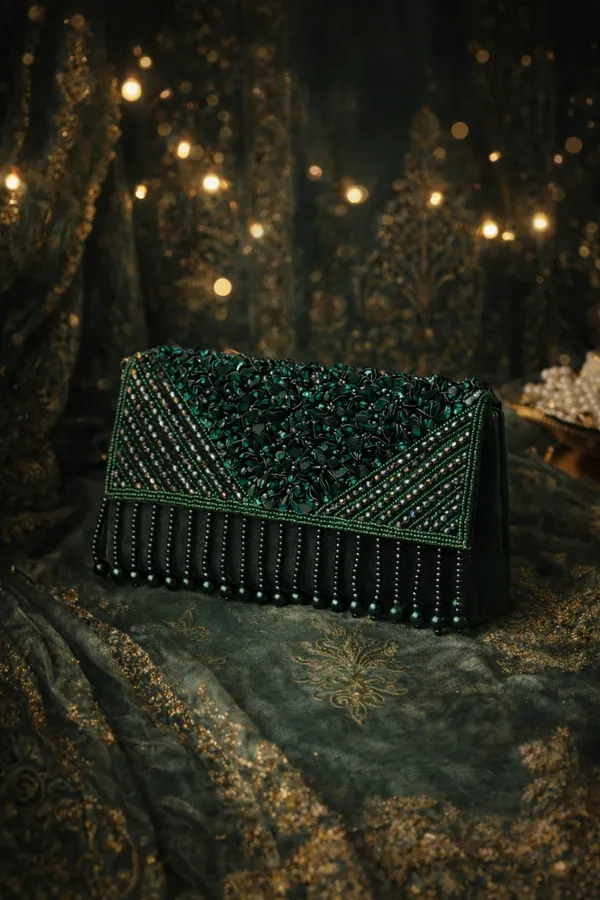 Black_Emerald_Embellished_Velvet_Party_Clutch_For_Women