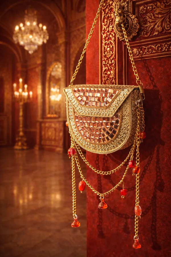 Gold_Sheesh_Mahal_Nano_Bags_Rose_Gold_With_Red_Crystals_For_Women