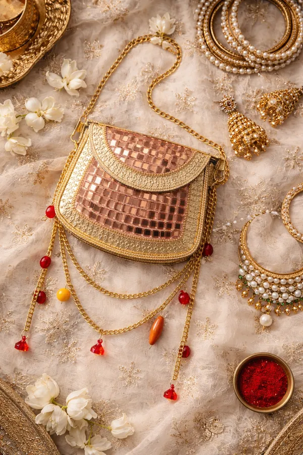 Brown_Sheesh_Mahal_Nano_Bags_Rose_Gold_With_Brass_And_Red_Beads_For_Women