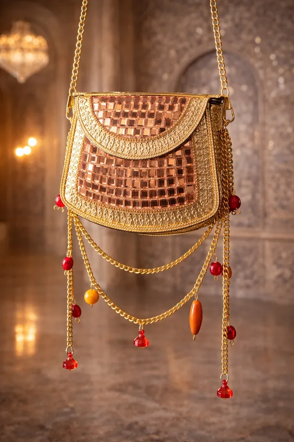 Brown_Sheesh_Mahal_Nano_Bags_Rose_Gold_With_Brass_And_Red_Beads_For_Women