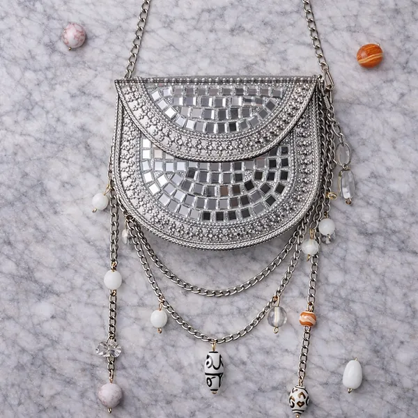 Silver_Sheesh_Mahal_Nano_Bags_Silver_Round_With_White_Beads_For_Women