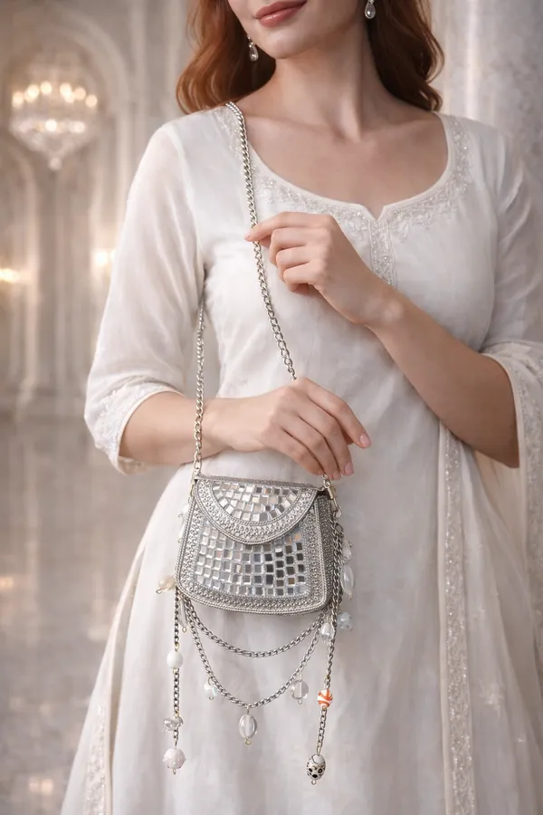 Silver_Sheesh_Mahal_Nano_Bags_Silver_Square_With_White_Beads_For_Women