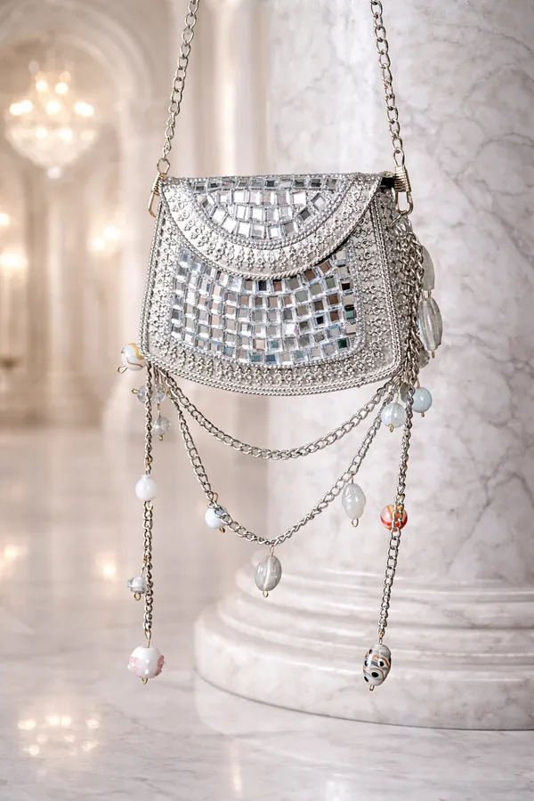 Silver_Sheesh_Mahal_Nano_Bags_Silver_Square_With_White_Beads_For_Women