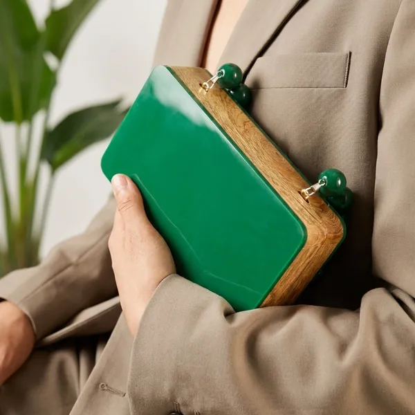 Green__Wooden_Quirky_Handbags_For_Women