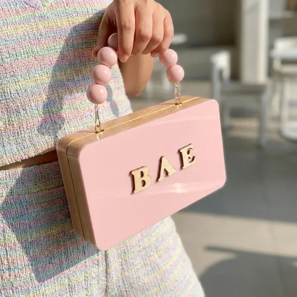 Babypink__Personalized_Wooden_Clutch_In_Beaded_Handle_For_Women