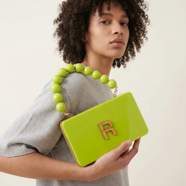 Neongreen__Personalized_Wooden_Clutch_In_Beaded_Handle_For_Women