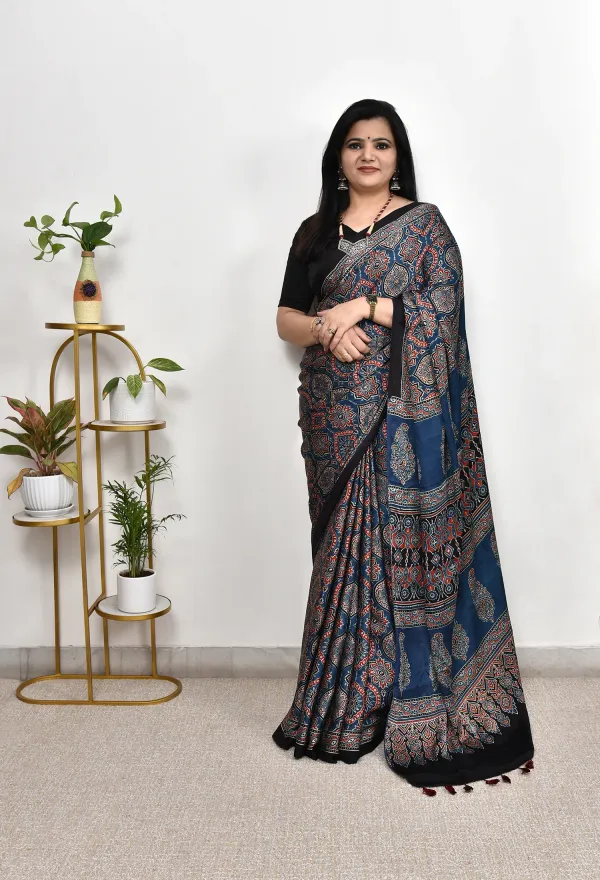 Multicolor_Ajrakh_Modal_Silk_Saree_Combo_Set_Pack_Of_2